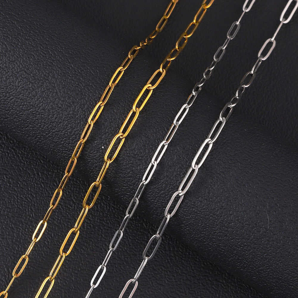 Unisex Cross Necklace For Love Charms Featuring Steel Color Cable Chain, 1 Piece