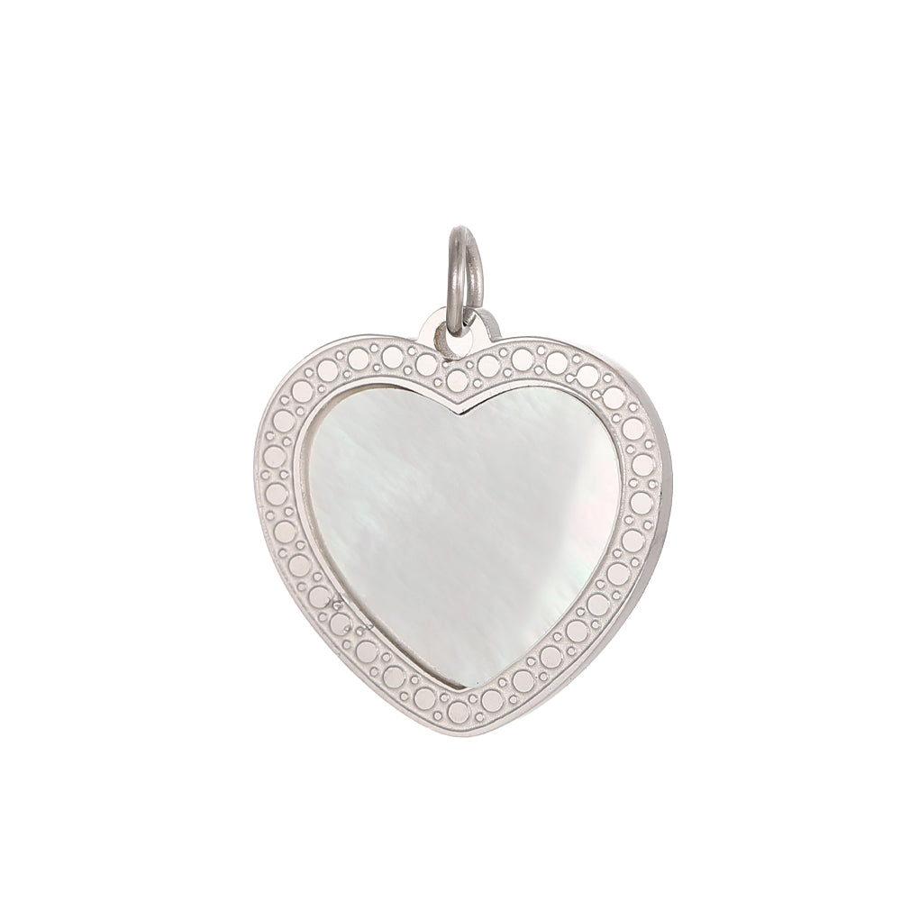Heart Shape Pendant In 304 Stainless Steel With 14K Real Gold Plated PVD Coating 0.03µm Thickness, 1 Piece