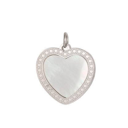 Heart Shape Pendant In 304 Stainless Steel With 14K Real Gold Plated PVD Coating 0.03µm Thickness, 1 Piece