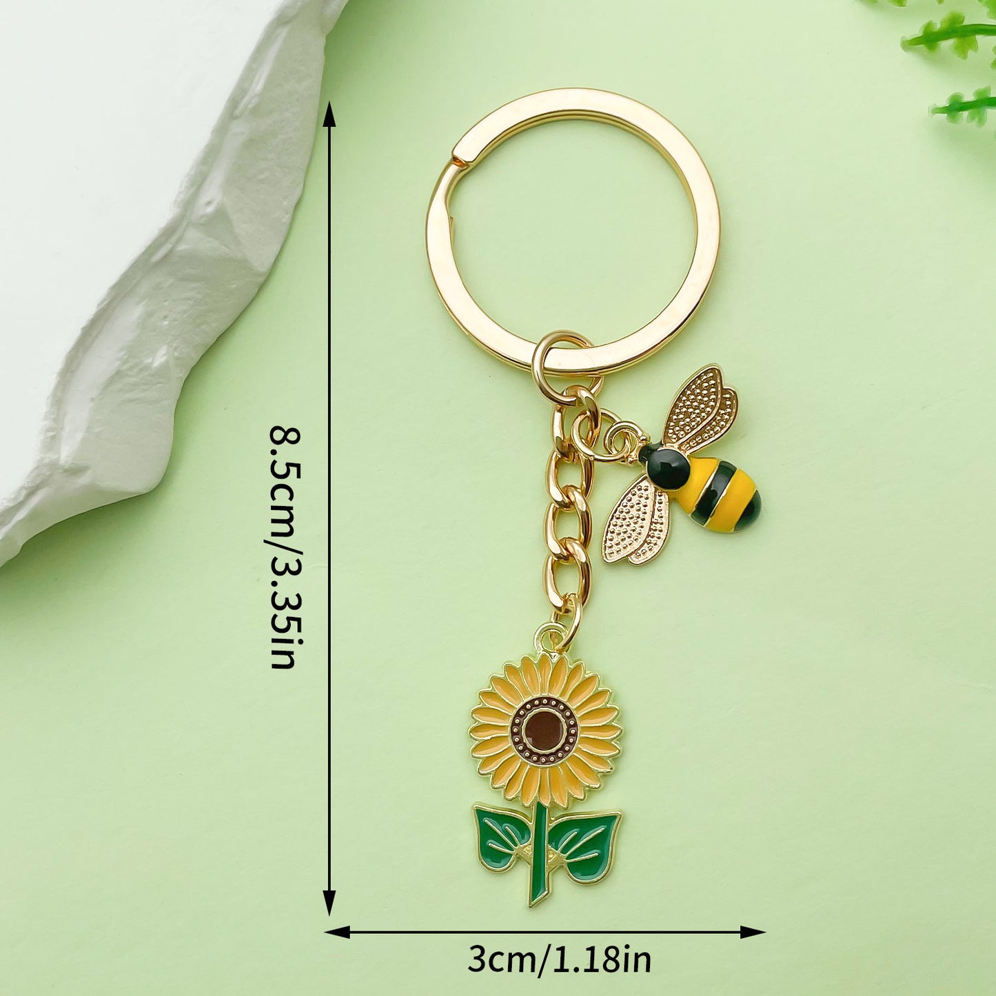Bee Honeycomb Pendant Featuring A Detailed Bee Pattern In Durable Alloy, Available In Yellow