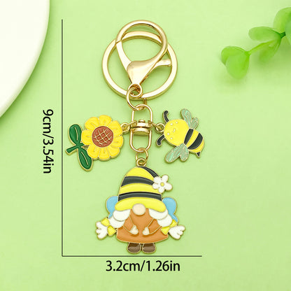 Bee Honeycomb Pendant Featuring A Detailed Bee Pattern In Durable Alloy, Available In Yellow