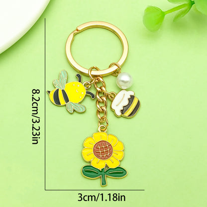Bee Honeycomb Pendant Featuring A Detailed Bee Pattern In Durable Alloy, Available In Yellow