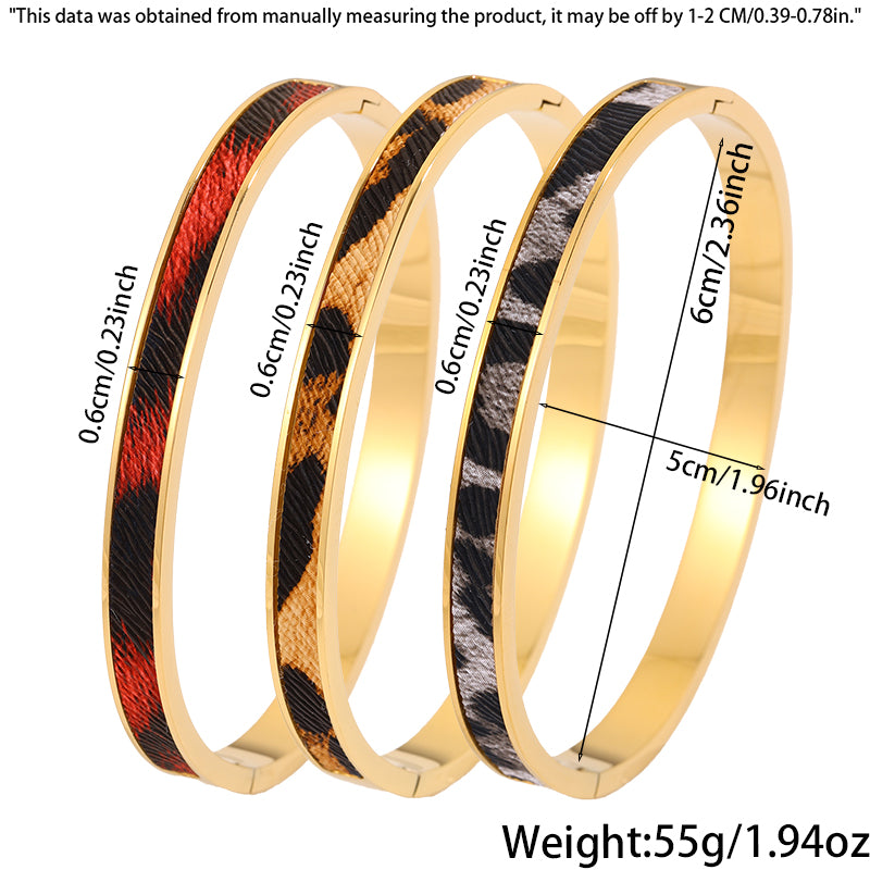 Roman Style Solid Color Bangle For Super Bowl Featuring 304 Stainless Steel With 18K Real Gold Plated And Stone-Free Inlay
