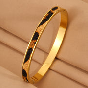 Black Brown Leather Texture Bracelet