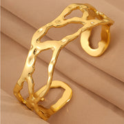 Gold Hollow Irregular Bracelet