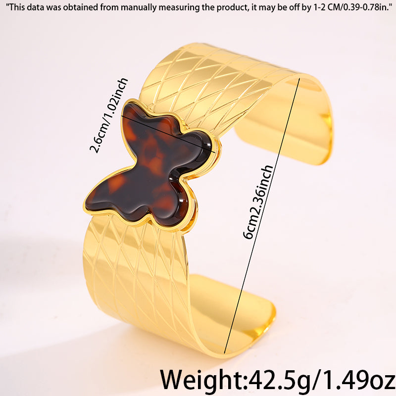 Solid Color Easter Bangle For Unisex Featuring 304 Stainless Steel With 18K Real Gold Plated Finish And Stone-Free Inlay