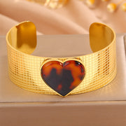 Gold Open Heart Bracelet