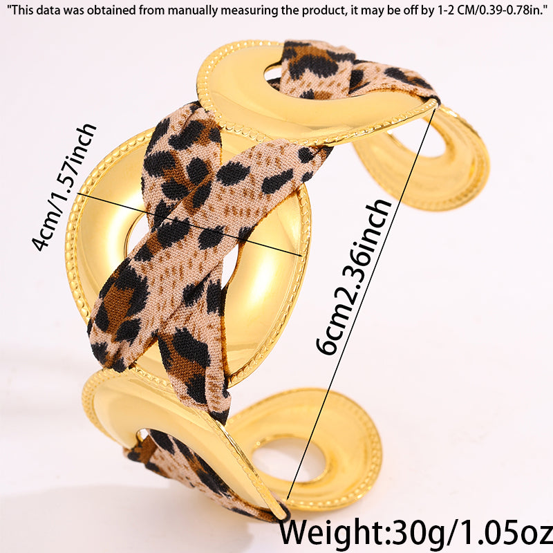 Solid Color Ethnic Style Bangle For Super Bowl Featuring 304 Stainless Steel With 18K Real Gold Plated And Stone-Free Inlay