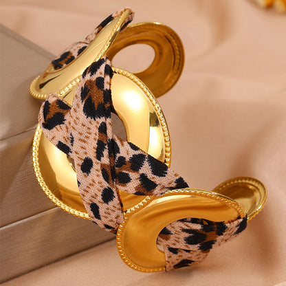 Solid Color Ethnic Style Bangle For Super Bowl Featuring 304 Stainless Steel With 18K Real Gold Plated And Stone-Free Inlay