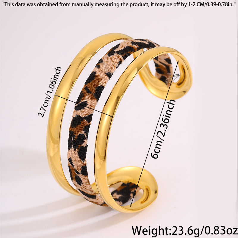 Roman Style Solid Color Bangle For Super Bowl Featuring 304 Stainless Steel With 18K Real Gold Plated And Stone-Free Inlay