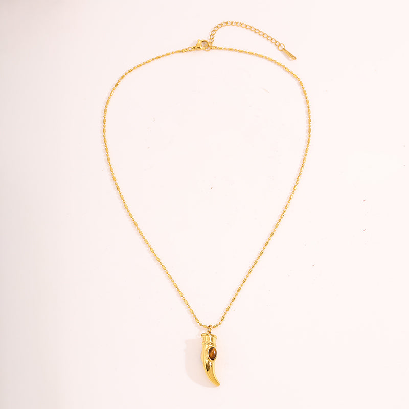 Bohemian Solid Color Necklace For Super Bowl Featuring 304 Stainless Steel With 18K Real Gold Plated And Stone-Free Inlay