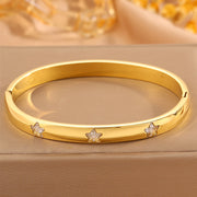 White Three Star Diamond Bracelet