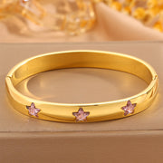 Pink Three Star Diamond Bracelet