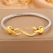 Interlocking Hook Steel Wire Bracelet