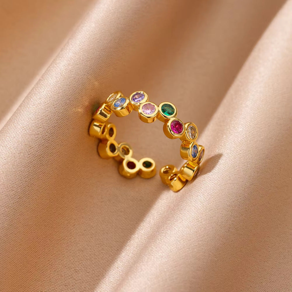 Heart Shape Open Ring For Women In Copper With 18K Real Gold Plated Finish, Golden Tone, 1 Piece