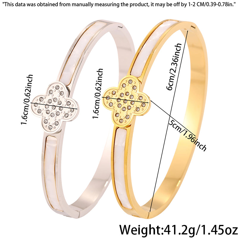 Solid Color Unisex Bangle For Super Bowl Featuring 304 Stainless Steel With 18K Real Gold Plated And Rhinestones Inlay