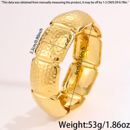 Solid Color Unisex Bangle For Super Bowl Featuring 304 Stainless Steel With 18K Real Gold Plated And Stone-Free Inlay
