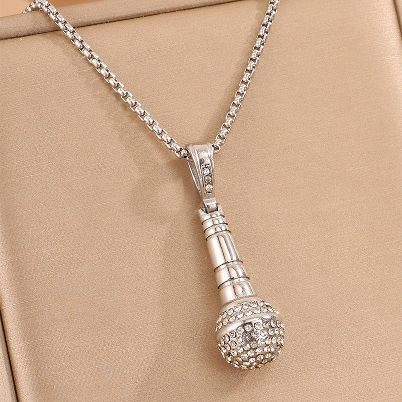 Bohemian Solid Color Necklace For Birthday Featuring 304 Stainless Steel With Zircon Inlay And Cable Chain