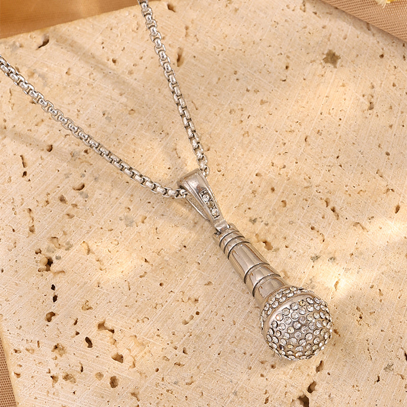 Bohemian Solid Color Necklace For Birthday Featuring 304 Stainless Steel With Zircon Inlay And Cable Chain