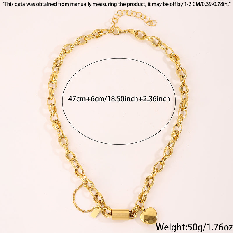 Heart Shape Bangle For Super Bowl Featuring 304 Stainless Steel With 18K Real Gold Plated And Stone-Free Inlay On Cable Chain