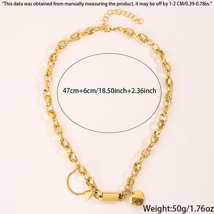Heart Shape Bangle For Super Bowl Featuring 304 Stainless Steel With 18K Real Gold Plated And Stone-Free Inlay On Cable Chain