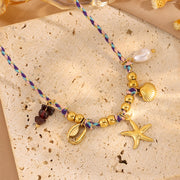 Star Conch Rope Necklace