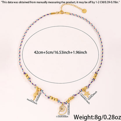 Conch Necklace For Women In 304 Stainless Steel With 18K Real Gold Plating And Stone-Free Inlay, Perfect For Super Bowl