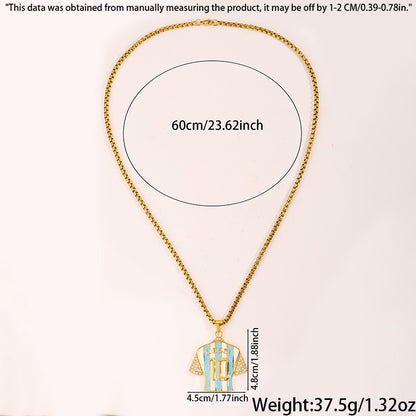 Super Bowl Number Necklace For Fans In 304 Stainless Steel With 18K Real Gold Plated And Zircon On Box Chain