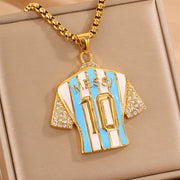 Gold No. 10 Messi Necklace