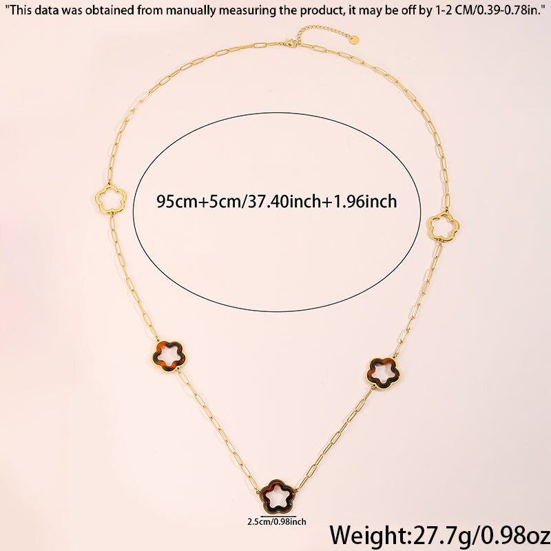 Solid Color Necklace For Women In 304 Stainless Steel With 18K Real Gold Plated Finish And Stone-Free Inlay, Perfect For Super Bowl
