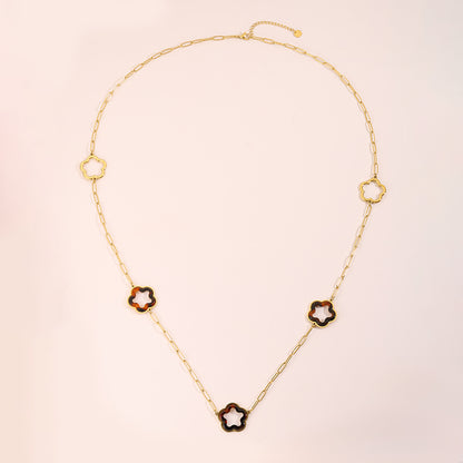 Solid Color Necklace For Women In 304 Stainless Steel With 18K Real Gold Plated Finish And Stone-Free Inlay, Perfect For Super Bowl