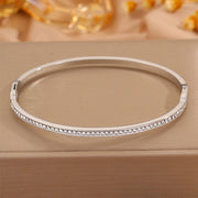 Steel Color Thin Single Row Diamond Bracelet