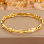 Gold Sun Bamboo Bracelet