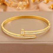 Gold Flat Head Nail Bracelet