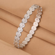 Steel Color Sunflower Bracelet
