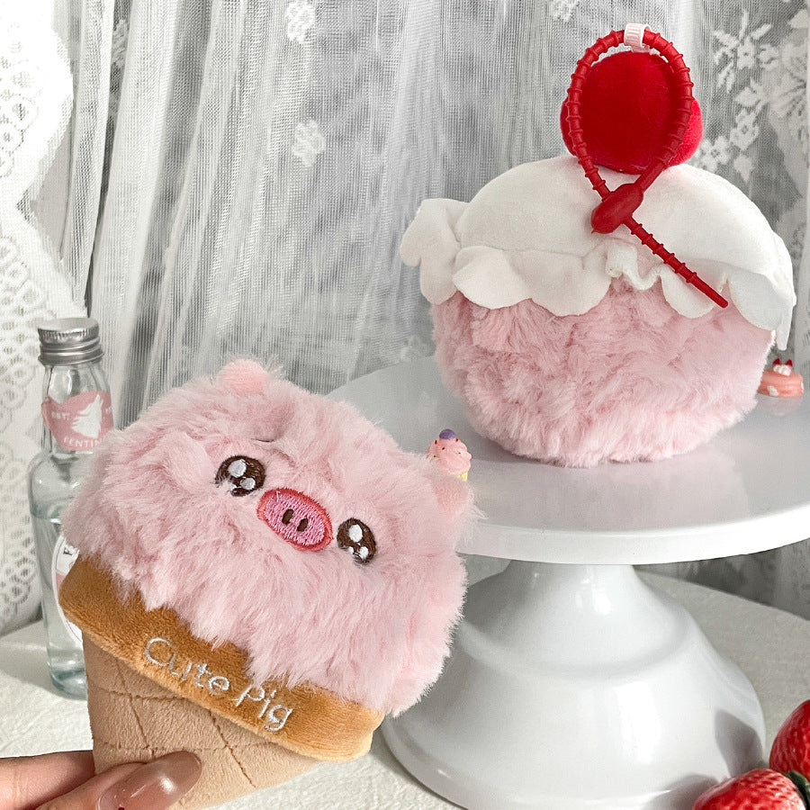 Ice Cream Stuffed Animal Plush Toy Made With Soft PP Cotton, 1 Piece