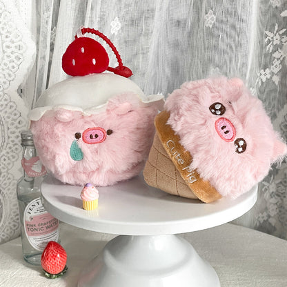 Ice Cream Stuffed Animal Plush Toy Made With Soft PP Cotton, 1 Piece
