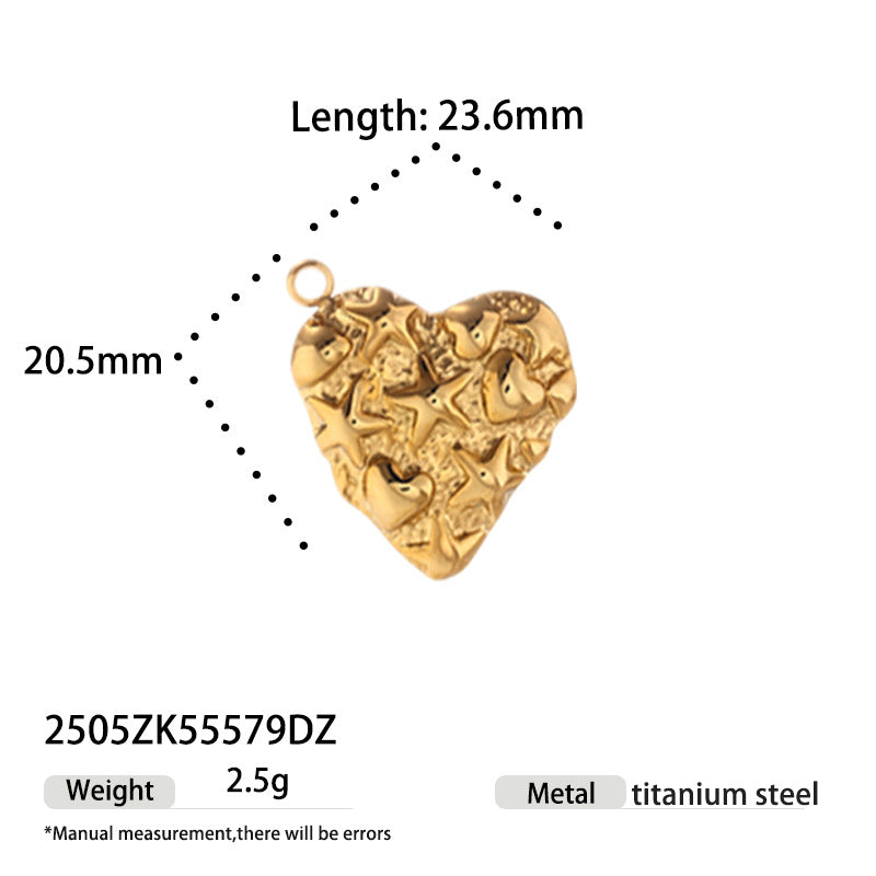 Heart Shape Jewelry Accessory In Durable Titanium Steel, Stylish And Elegant Design