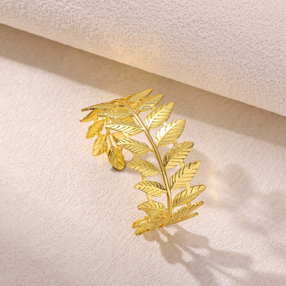 Vintage Style Leaf For Women Weekend Earrings In Iron With 18K Real Gold Plated Waterproof Non Tarnish Craft