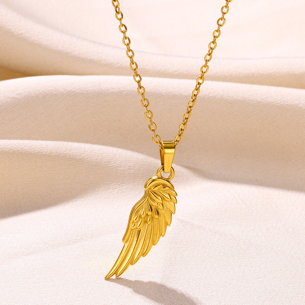 Cross Pendant Necklace For Women In 304 Stainless Steel With Electroplated 18K Gold Plated Finish And Cable Chain