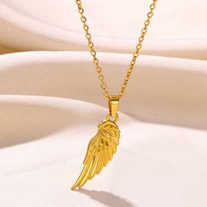 Cross Pendant Necklace For Women In 304 Stainless Steel With Electroplated 18K Gold Plated Finish And Cable Chain