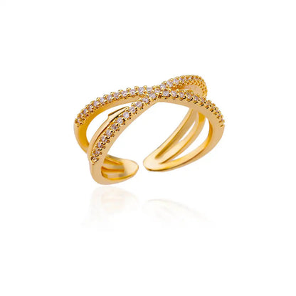 Flower Ring For Women Featuring 18K Real Gold Plated Copper In Elegant Golden Finish