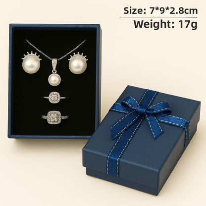 1 Piece Paper Jewelry Box With Bow Tie Design For Elegant Jewelry Packaging