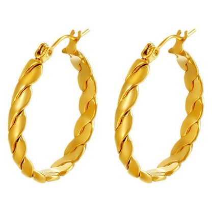 Universe Earrings For Women In Golden Titanium Steel