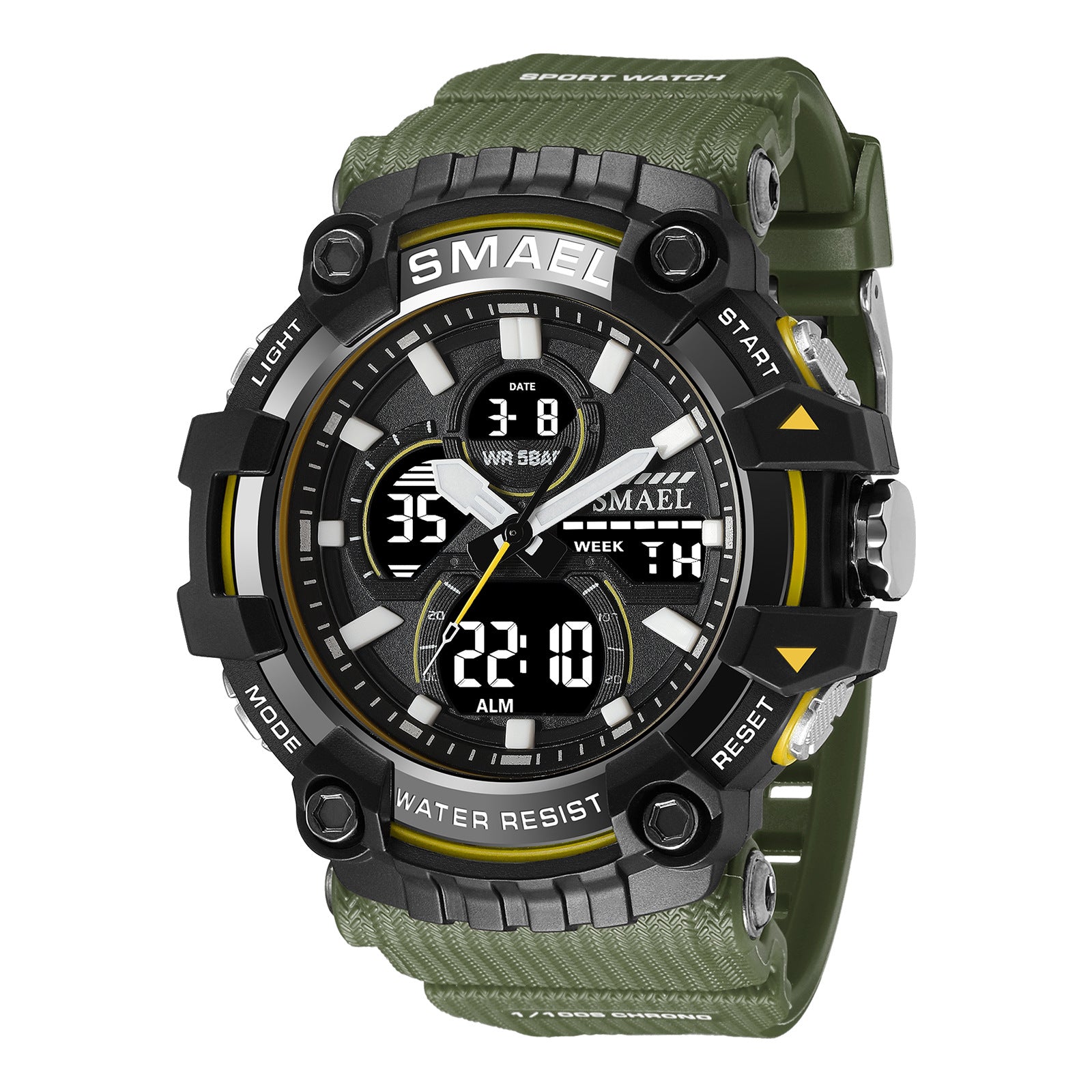 Men's Quartz Watch With Round Dial Featuring Pointer And Number Display, TPU Strap With Pin Buckle