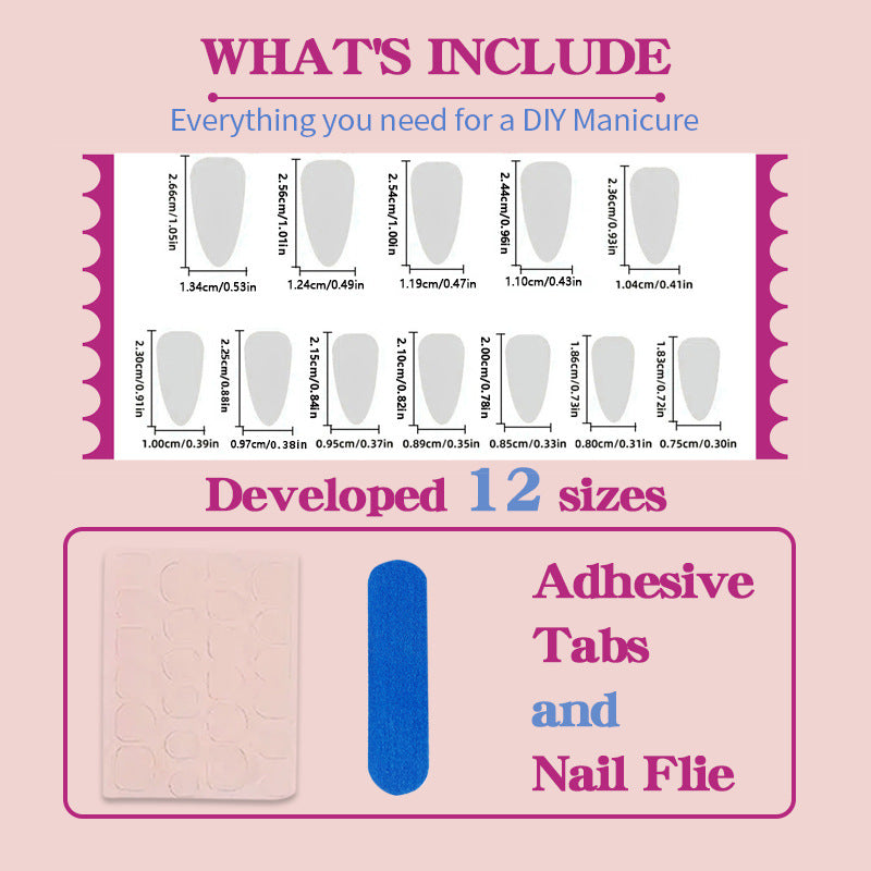 French Style Flowers Pattern Nail Tips For Elegant Manicure