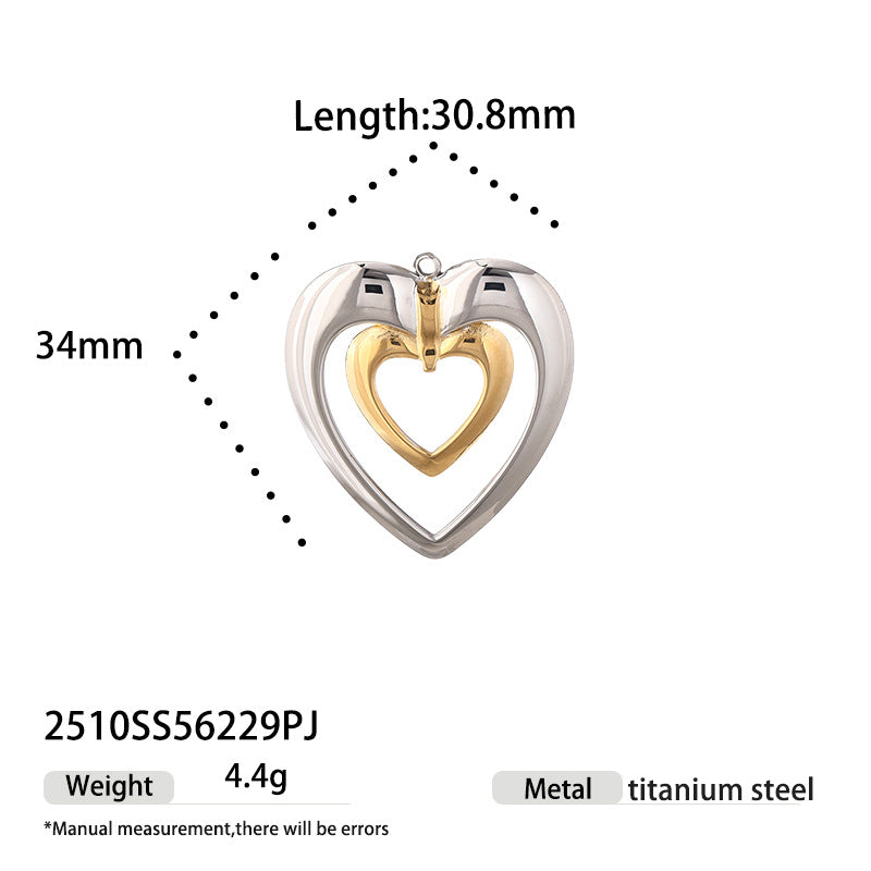 Ocean Love Charms Jewelry Accessories In Silver Titanium Steel