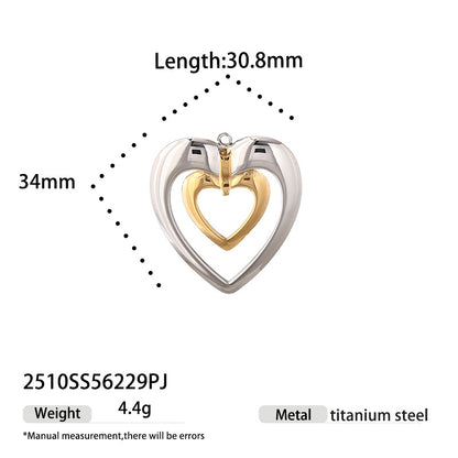 Ocean Love Charms Jewelry Accessories In Silver Titanium Steel