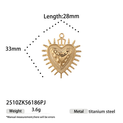 Heart Shape Jewelry Accessory In Durable Titanium Steel, Stylish And Elegant Design
