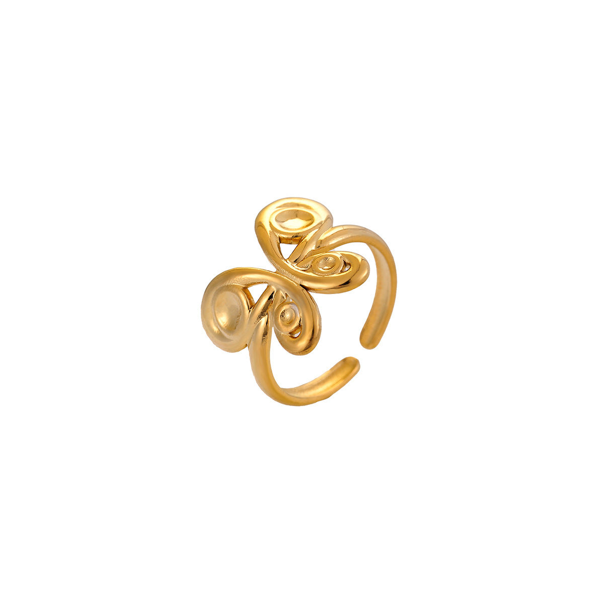 For Rings Made Of Durable 304 Stainless Steel Featuring Elegant Golden Finish